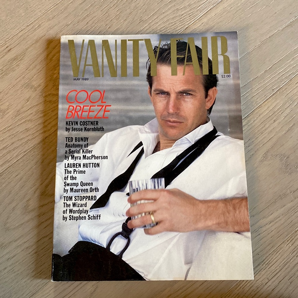 Vanity Fair magazine with Kevin Costner. May 1989